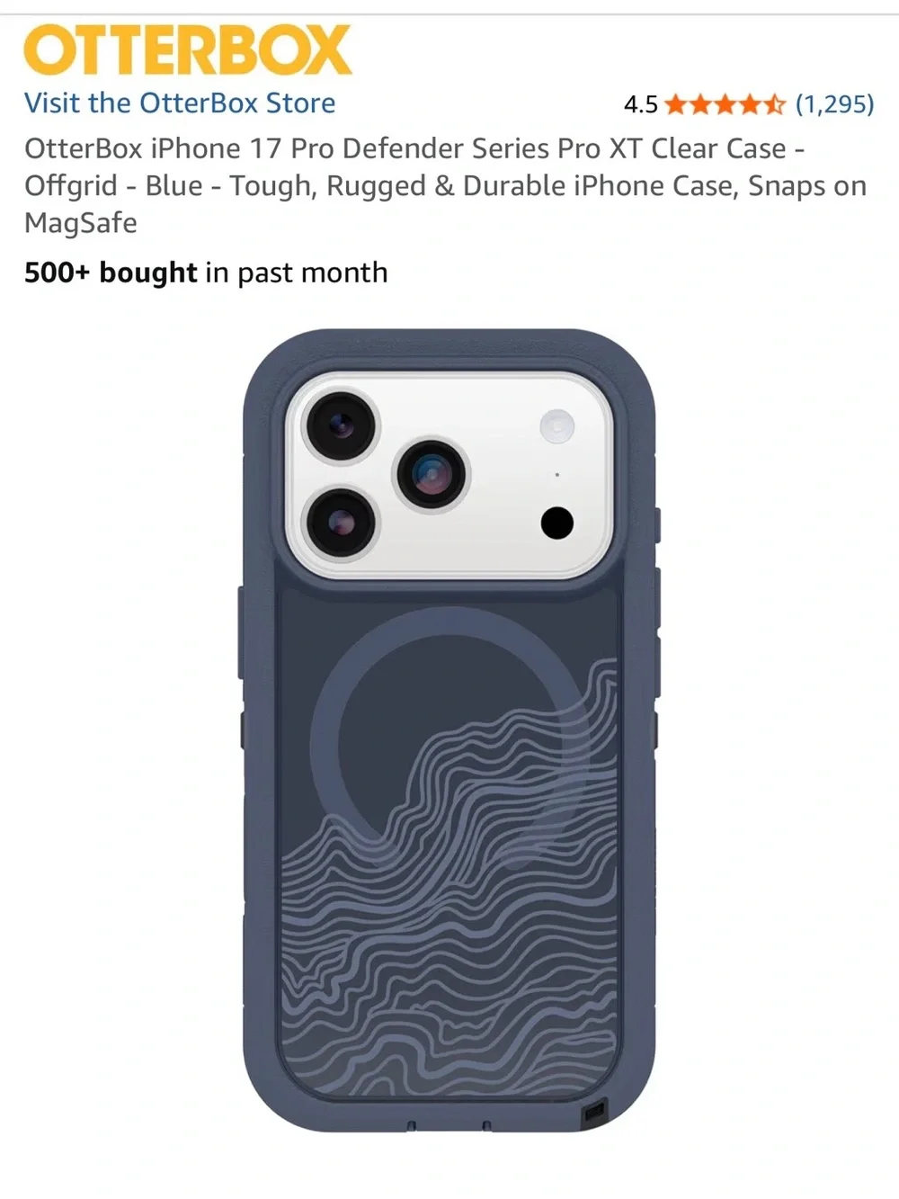 OtterBox Defender Series Pro XT iPhone 17 Pro Case - Offgrid Blue (MagSafe). NIB